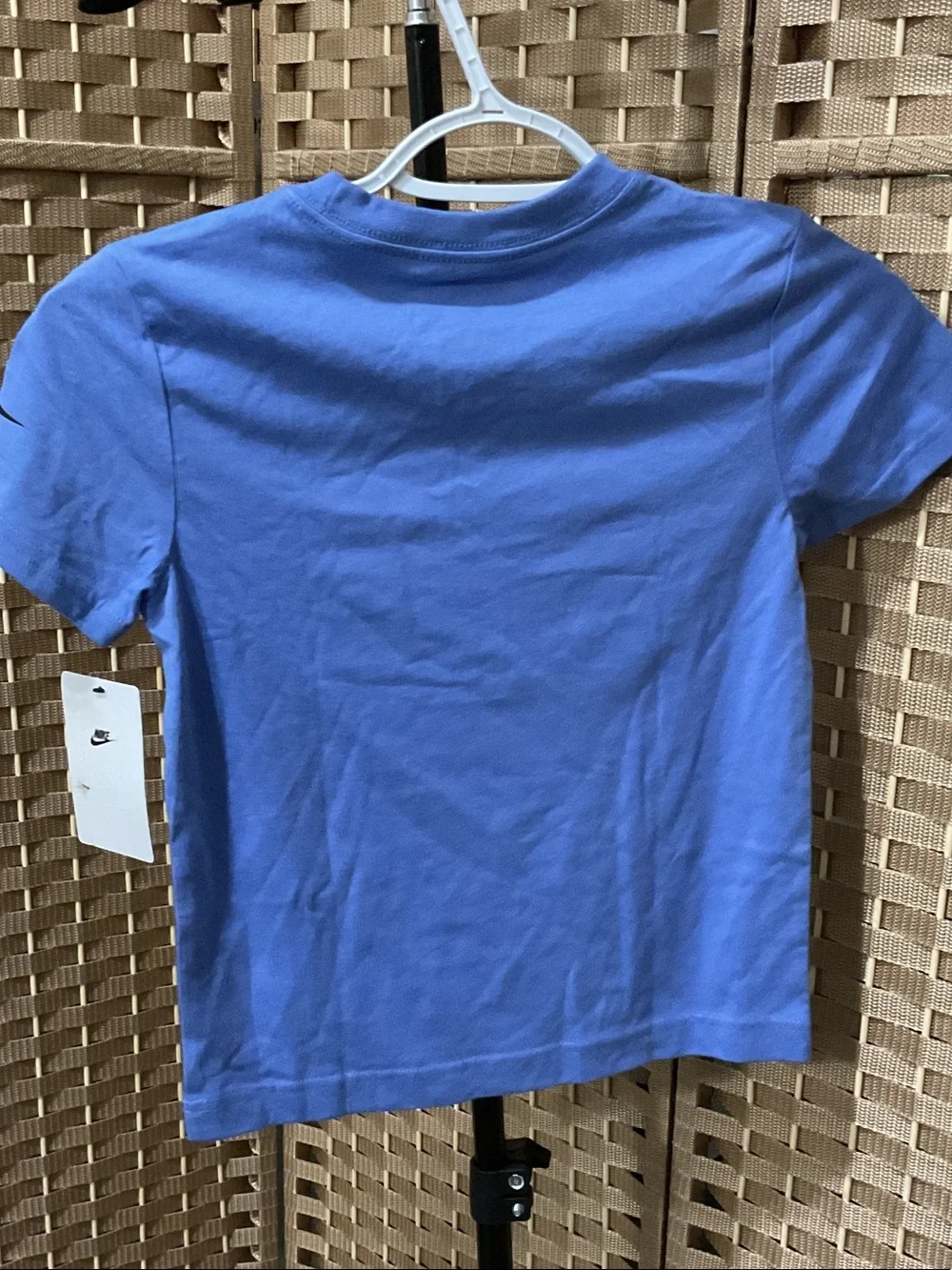 Nike Blue Short-Sleeve Tee with Multicolor 'Just Do It' Graphic
